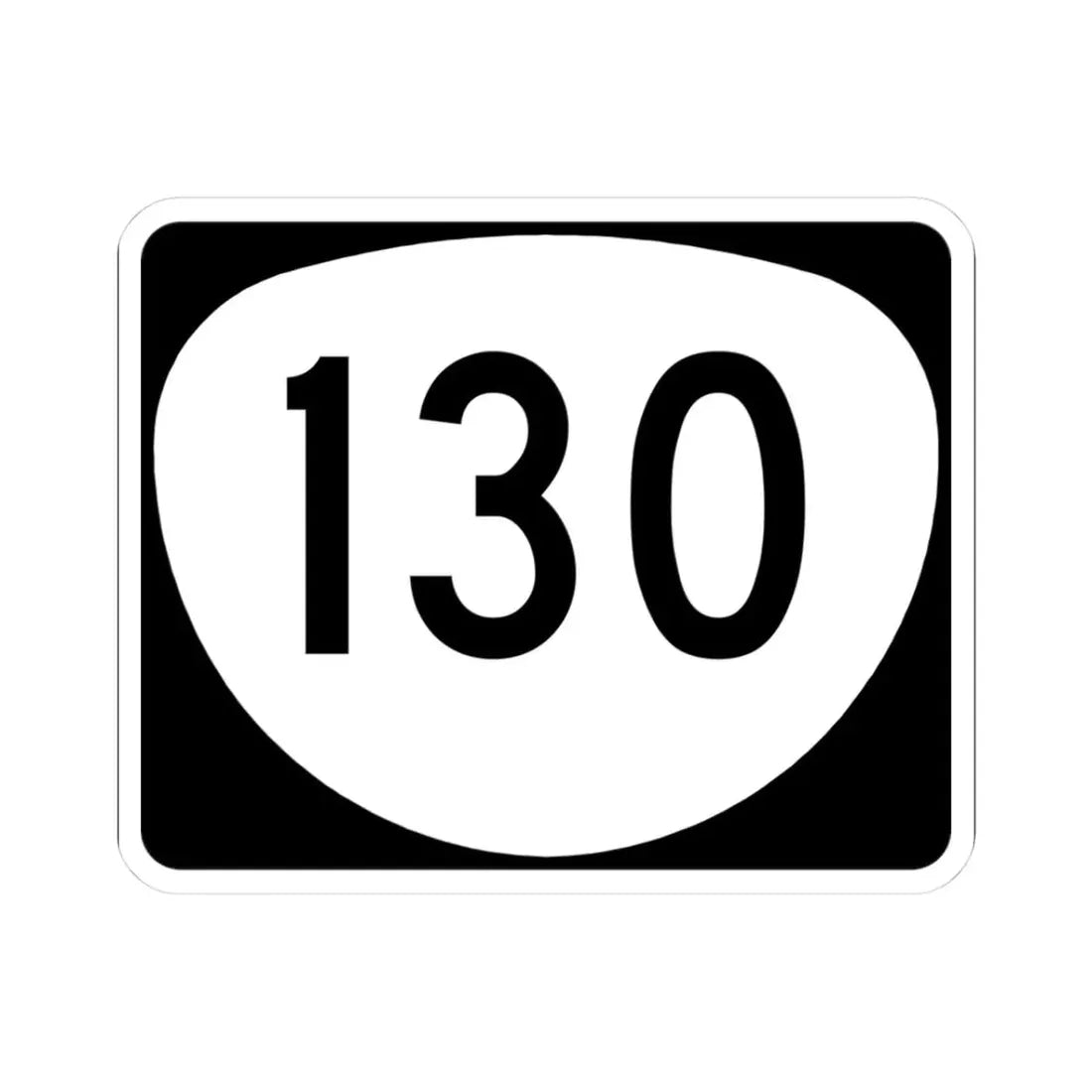 OR 130 (Oregon) (Road Sign) STICKER Vinyl Kiss-Cut Decal 3 Inch White - The Sticker Space