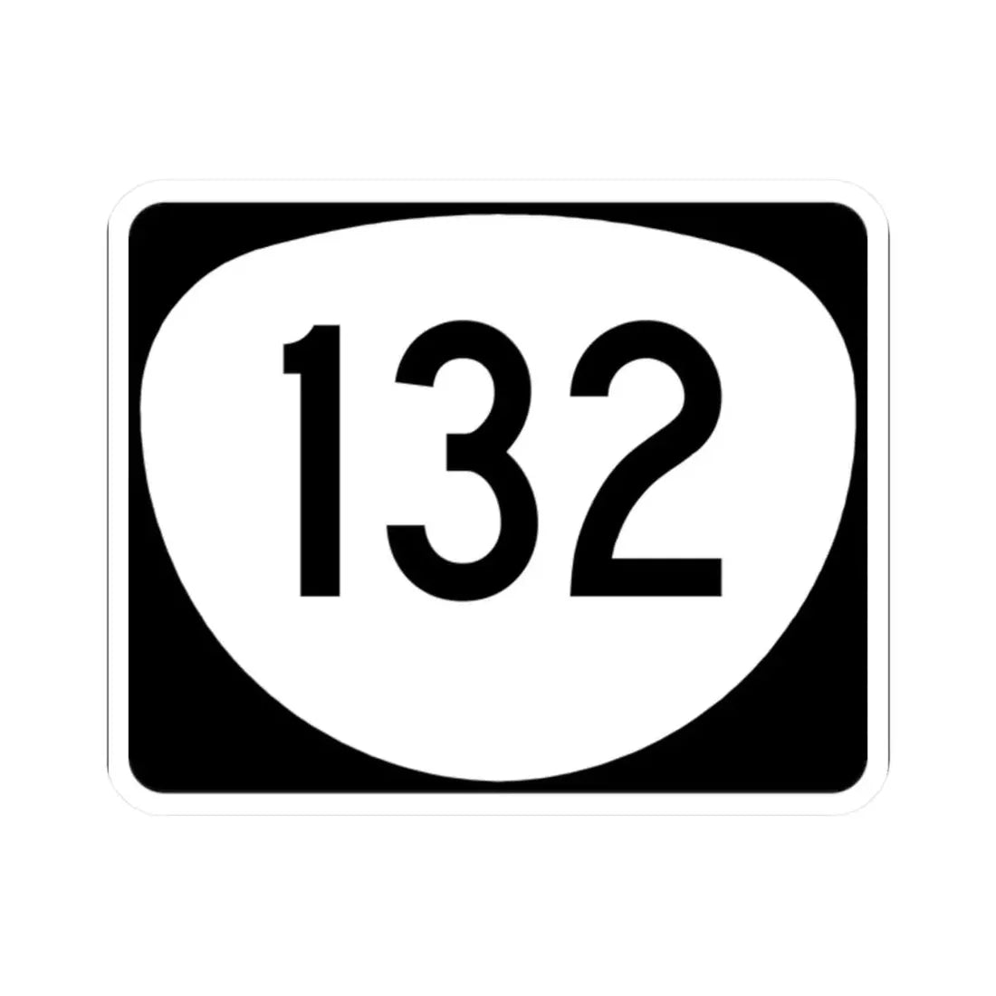 OR 132 (Oregon) (Road Sign) STICKER Vinyl Kiss-Cut Decal 2 Inch White - The Sticker Space