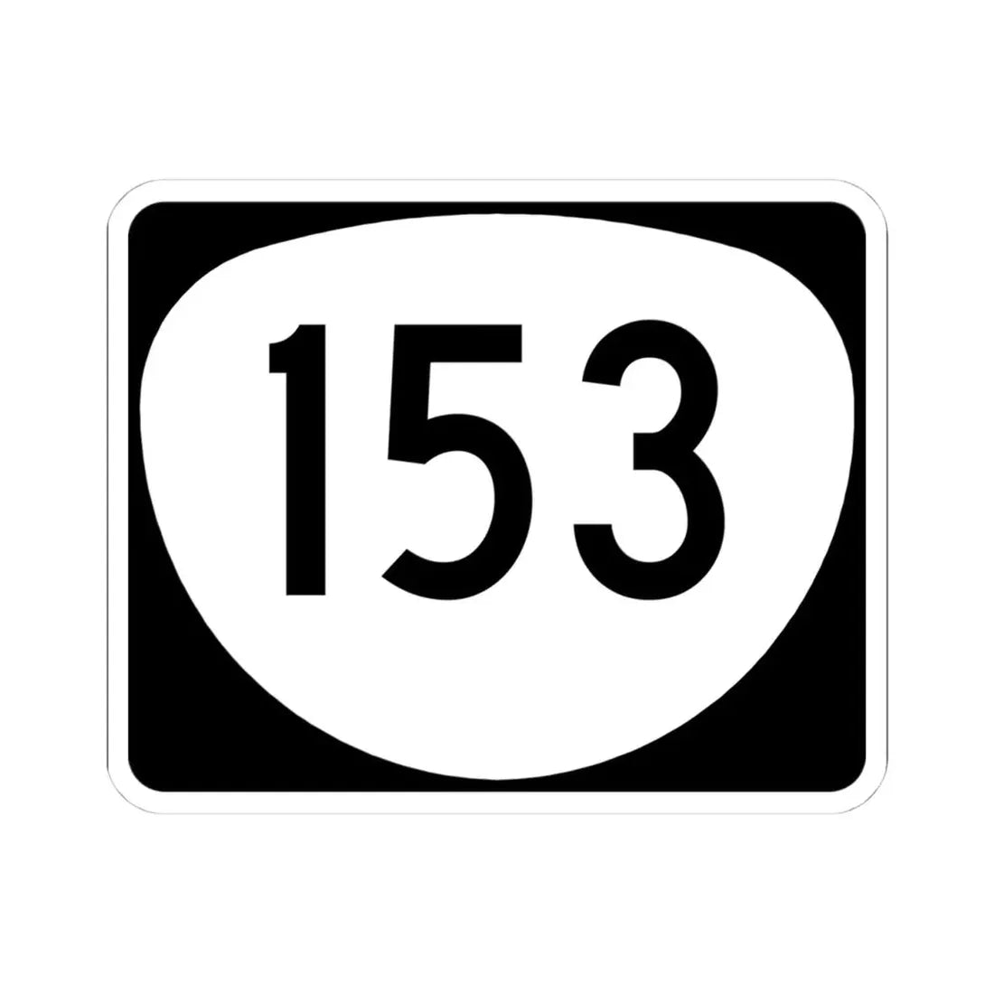 OR 153 (Oregon) (Road Sign) STICKER Vinyl Kiss-Cut Decal 4 Inch White - The Sticker Space
