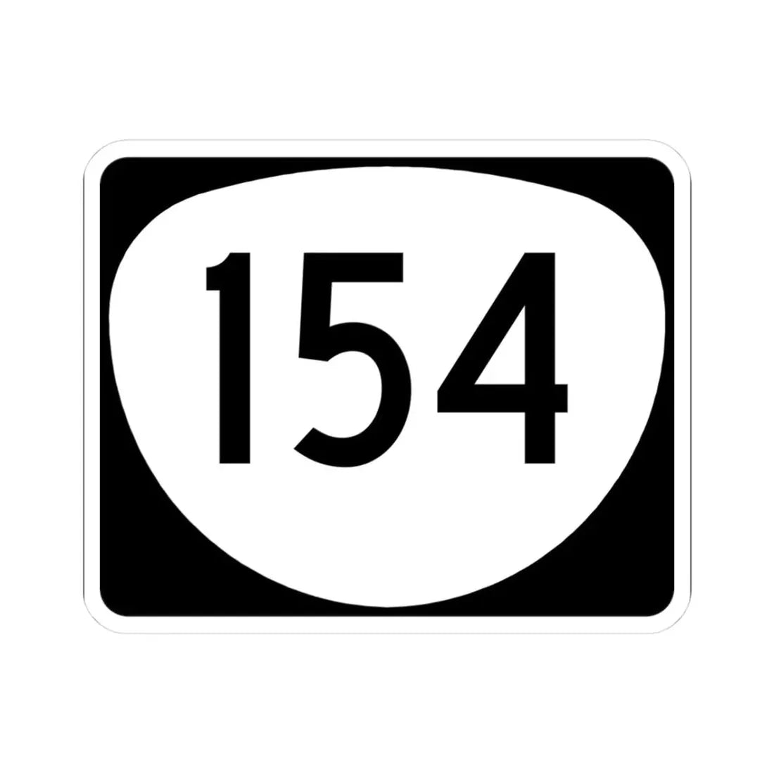 OR 154 (Oregon) (Road Sign) STICKER Vinyl Kiss-Cut Decal 3 Inch White - The Sticker Space