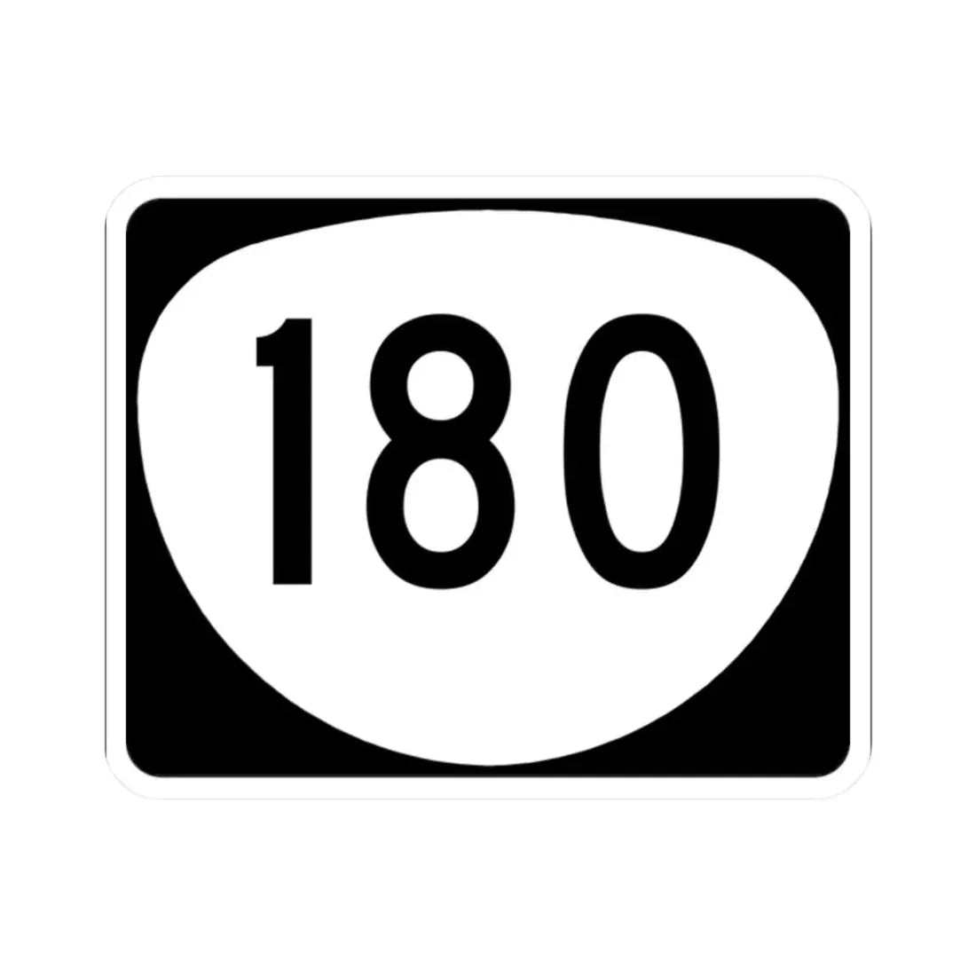 OR 180 (Oregon) (Road Sign) STICKER Vinyl Kiss-Cut Decal 2 Inch White - The Sticker Space