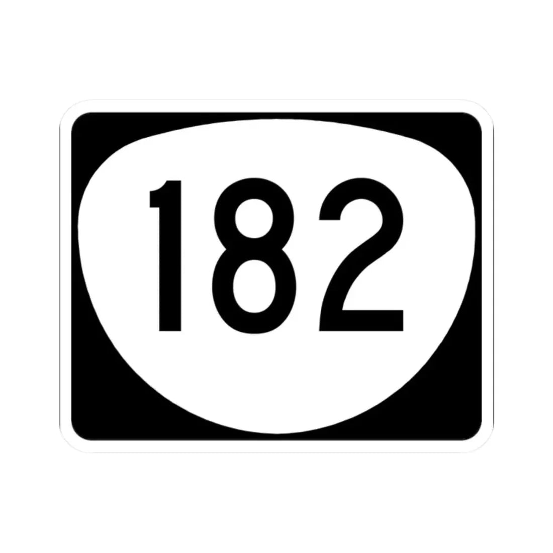 OR 182 (Oregon) (Road Sign) STICKER Vinyl Kiss-Cut Decal 2 Inch White - The Sticker Space