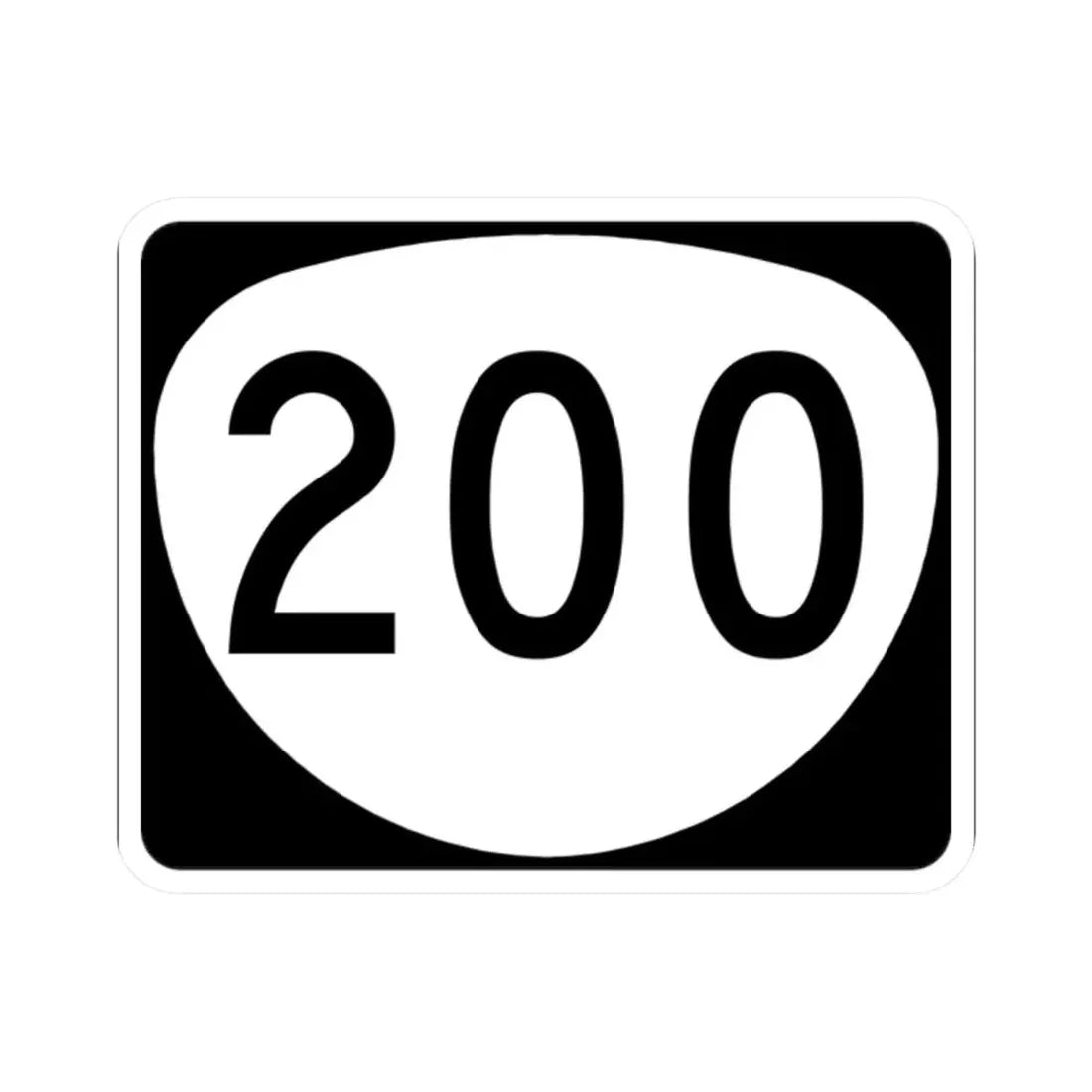 OR 200 (Oregon) (Road Sign) STICKER Vinyl Kiss-Cut Decal 2 Inch White - The Sticker Space