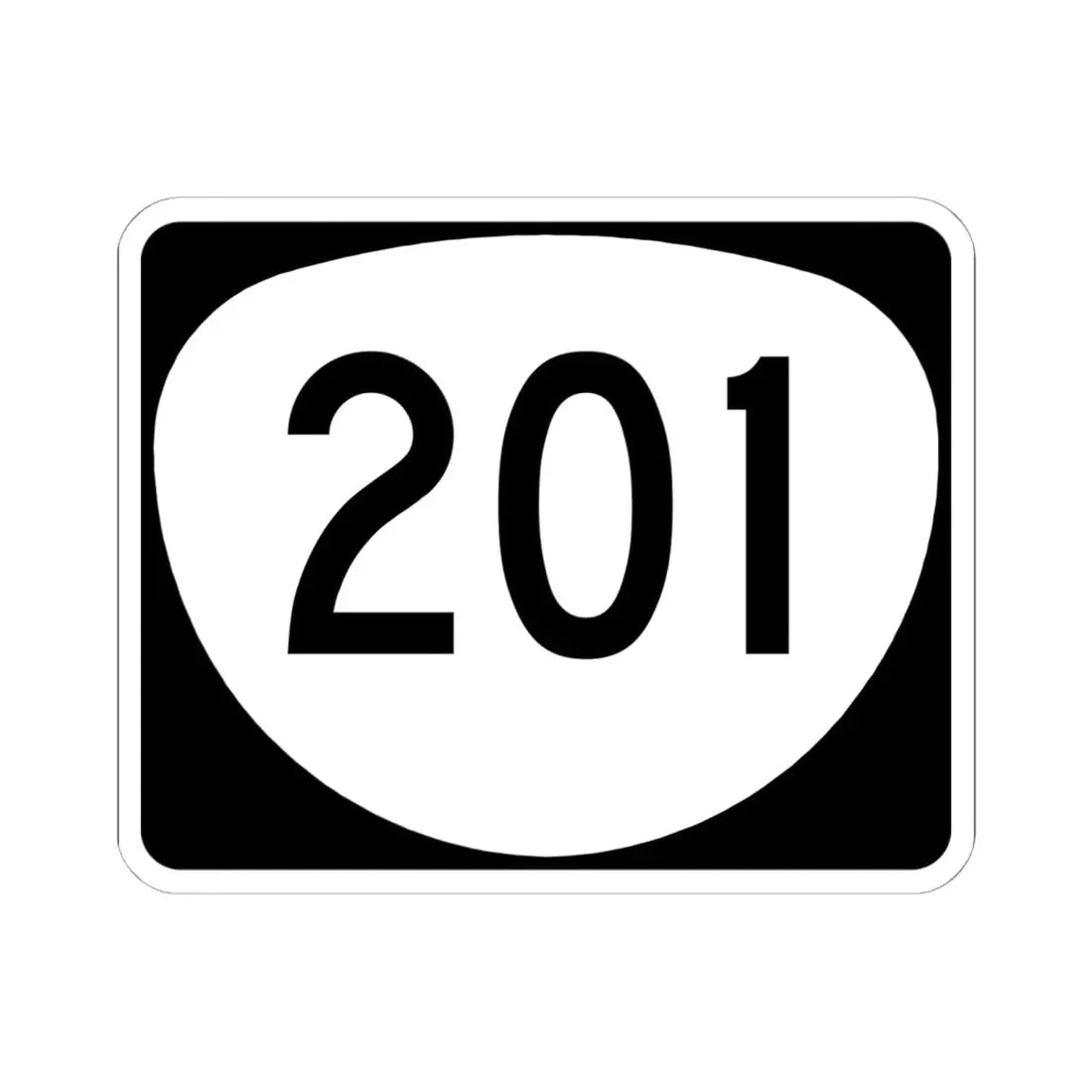 OR 201 (Oregon) (Road Sign) STICKER Vinyl Kiss-Cut Decal 6 Inch White - The Sticker Space