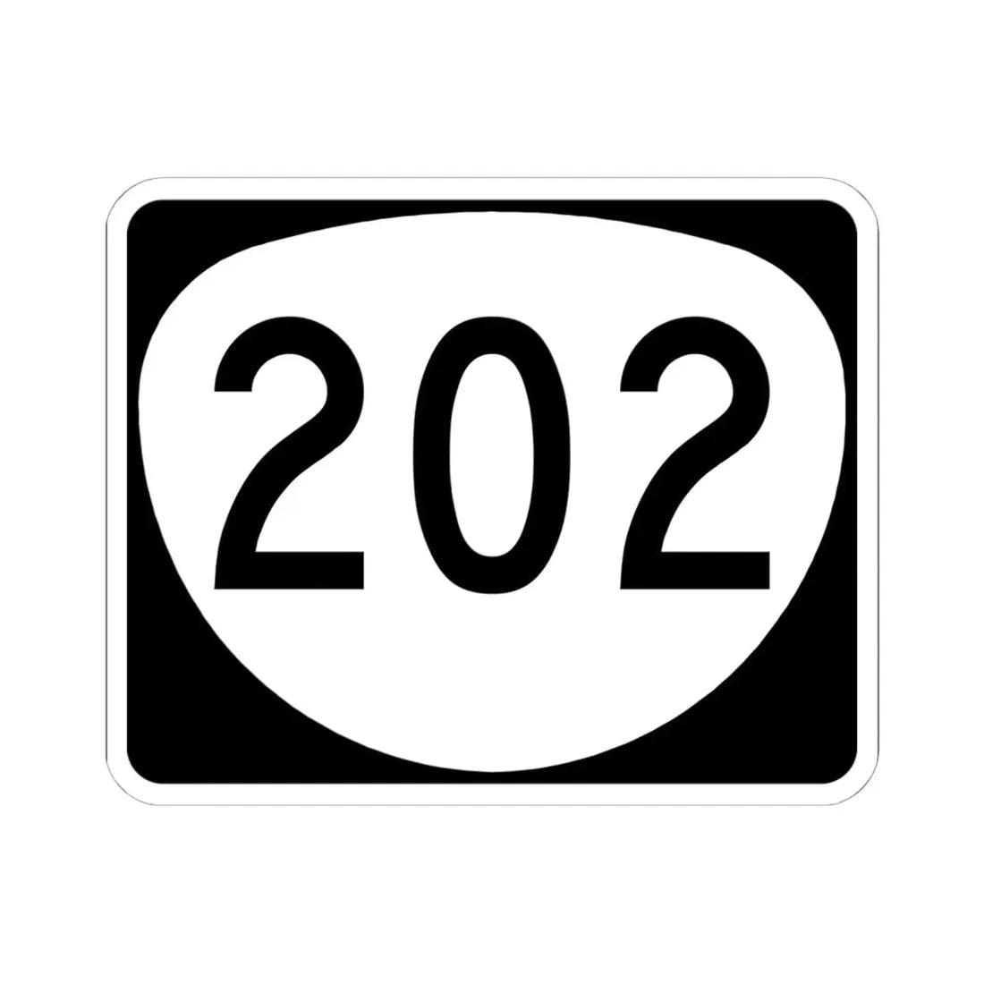 OR 202 (Oregon) (Road Sign) STICKER Vinyl Kiss-Cut Decal 6 Inch White - The Sticker Space