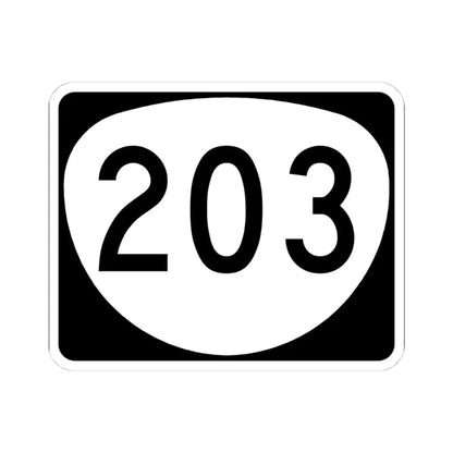 OR 203 (Oregon) (Road Sign) STICKER Vinyl Kiss-Cut Decal 4 Inch White - The Sticker Space