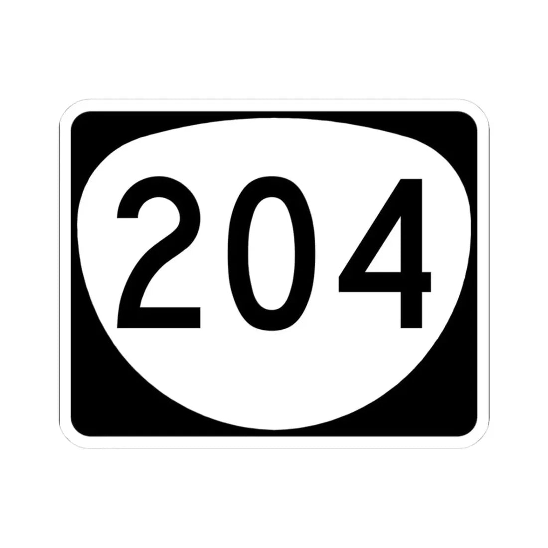 OR 204 (Oregon) (Road Sign) STICKER Vinyl Kiss-Cut Decal 3 Inch White - The Sticker Space