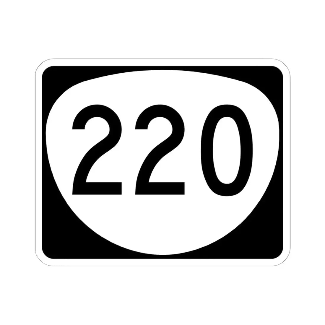 OR 220 (Oregon) (Road Sign) STICKER Vinyl Kiss-Cut Decal 6 Inch White - The Sticker Space