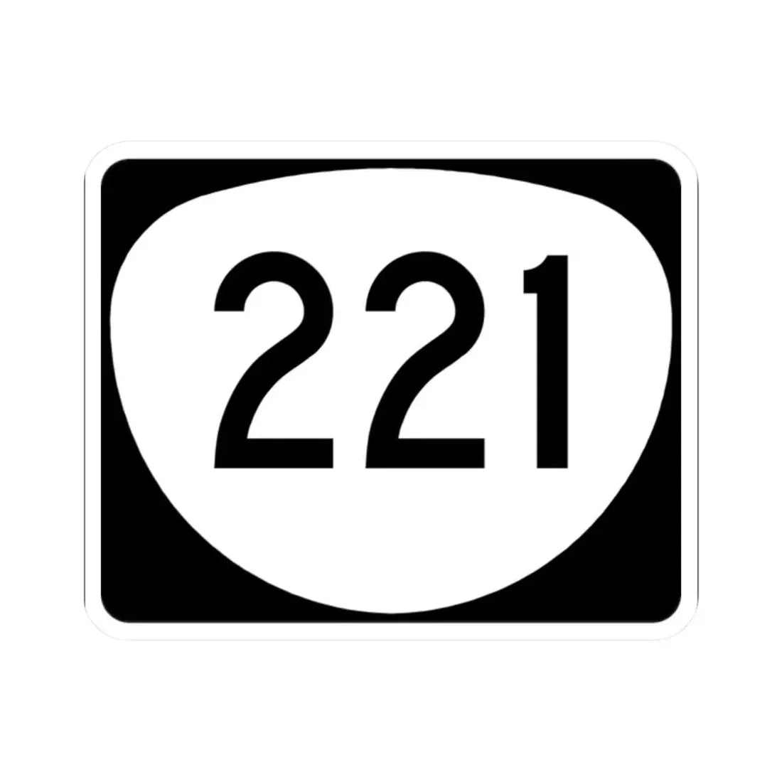 OR 221 (Oregon) (Road Sign) STICKER Vinyl Kiss-Cut Decal 2 Inch White - The Sticker Space