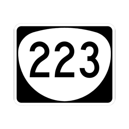 OR 223 (Oregon) (Road Sign) STICKER Vinyl Kiss-Cut Decal 3 Inch White - The Sticker Space