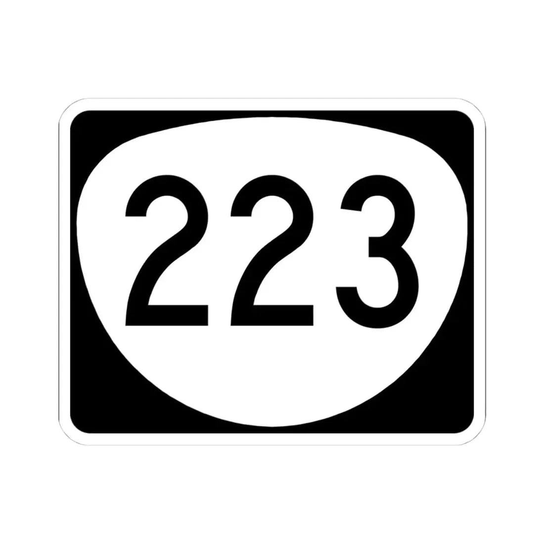 OR 223 (Oregon) (Road Sign) STICKER Vinyl Kiss-Cut Decal 4 Inch White - The Sticker Space