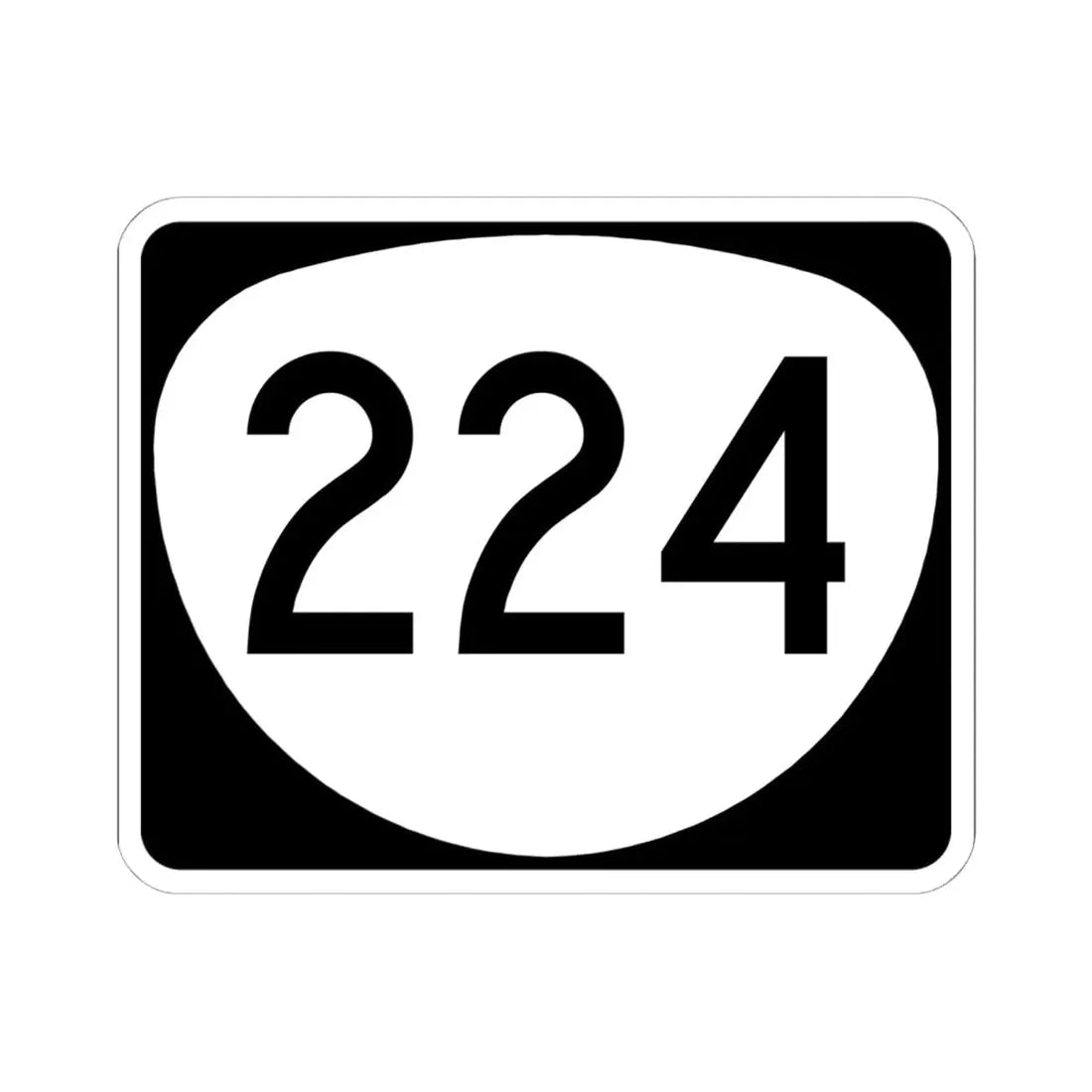 OR 224 (Oregon) (Road Sign) STICKER Vinyl Kiss-Cut Decal 6 Inch White - The Sticker Space