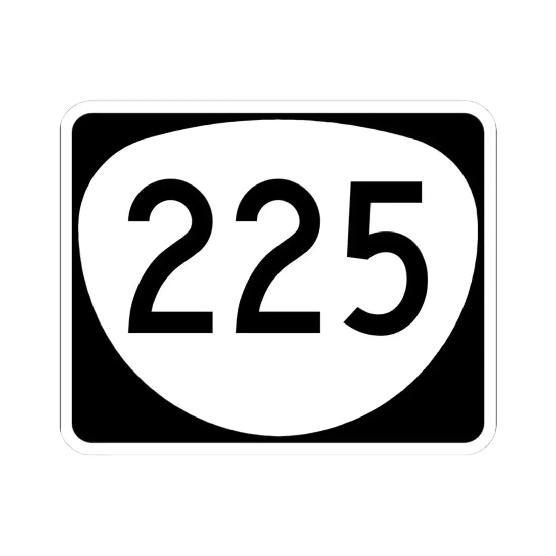 OR 225 (Oregon) (Road Sign) STICKER Vinyl Kiss-Cut Decal 3 Inch White - The Sticker Space