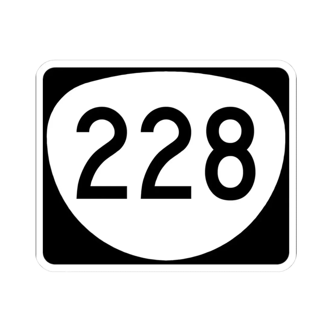 OR 228 (Oregon) (Road Sign) STICKER Vinyl Kiss-Cut Decal 3 Inch White - The Sticker Space