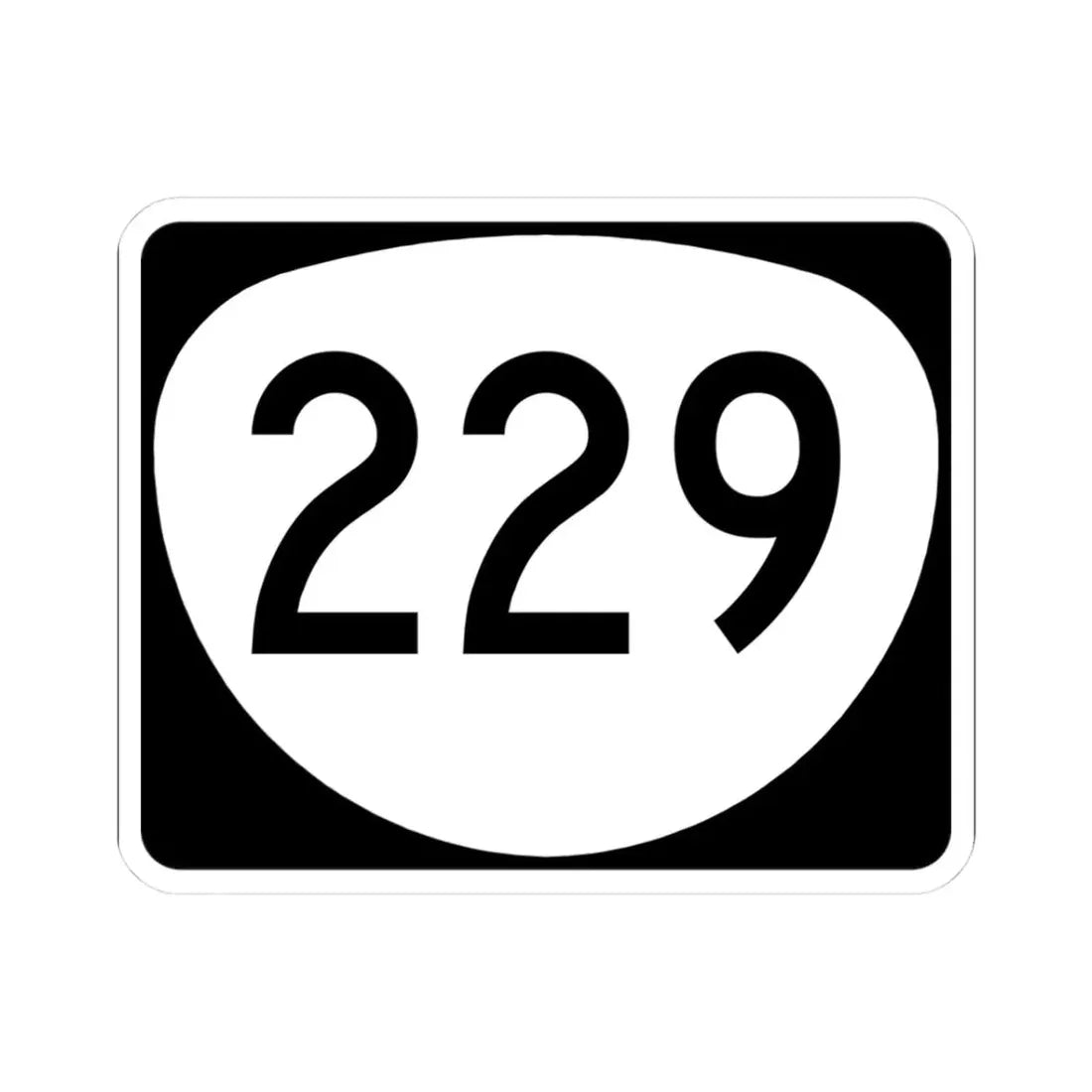 OR 229 (Oregon) (Road Sign) STICKER Vinyl Kiss-Cut Decal 3 Inch White - The Sticker Space