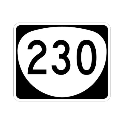 OR 230 (Oregon) (Road Sign) STICKER Vinyl Kiss-Cut Decal 4 Inch White - The Sticker Space