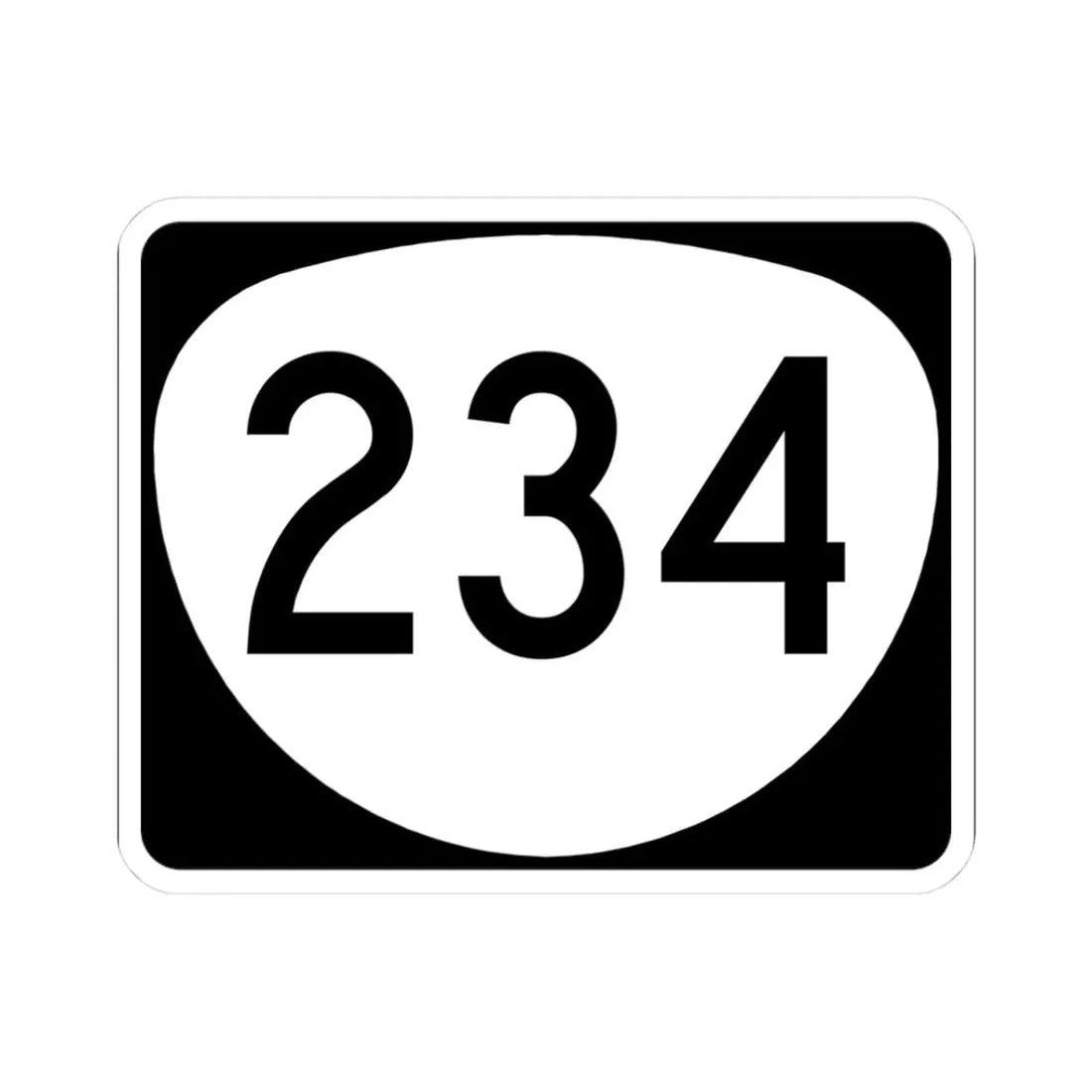 OR 234 (Oregon) (Road Sign) STICKER Vinyl Kiss-Cut Decal 3 Inch White - The Sticker Space