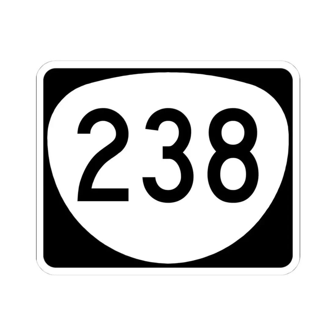 OR 238 (Oregon) (Road Sign) STICKER Vinyl Kiss-Cut Decal 4 Inch White - The Sticker Space