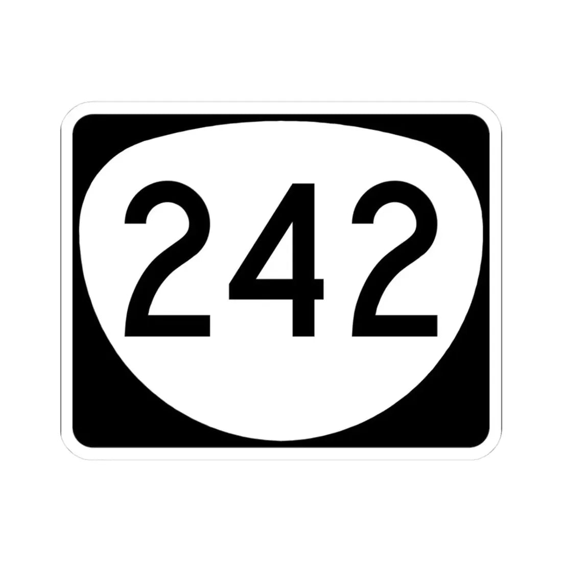 OR 242 (Oregon) (Road Sign) STICKER Vinyl Kiss-Cut Decal 3 Inch White - The Sticker Space