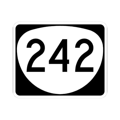 OR 242 (Oregon) (Road Sign) STICKER Vinyl Kiss-Cut Decal 3 Inch White - The Sticker Space