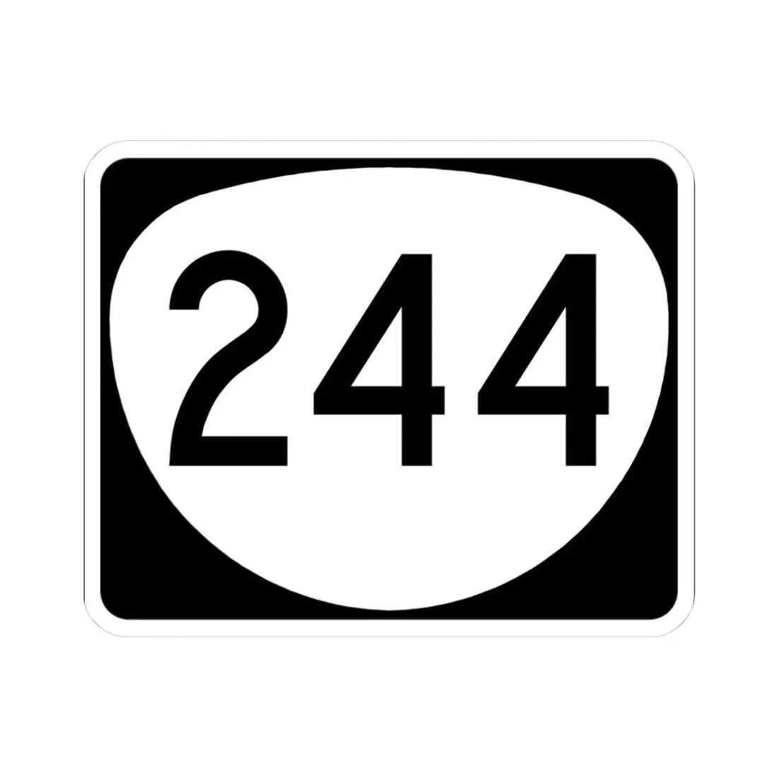 OR 244 (Oregon) (Road Sign) STICKER Vinyl Kiss-Cut Decal 3 Inch White - The Sticker Space