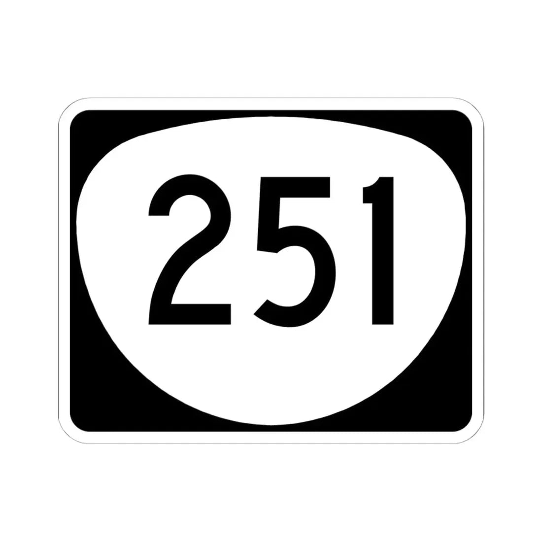 OR 251 (Oregon) (Road Sign) STICKER Vinyl Kiss-Cut Decal 6 Inch White - The Sticker Space