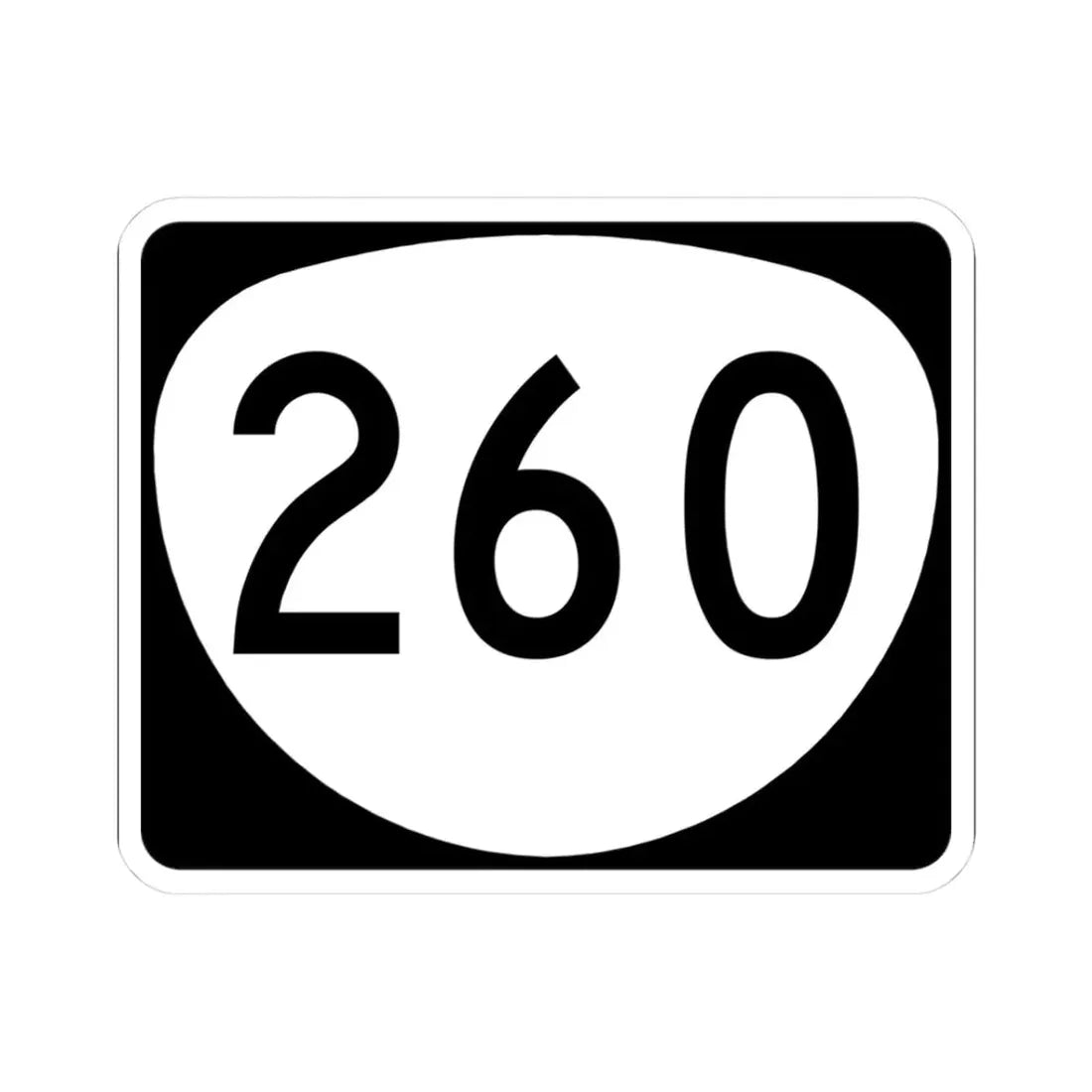 OR 260 (Oregon) (Road Sign) STICKER Vinyl Kiss-Cut Decal 3 Inch White - The Sticker Space