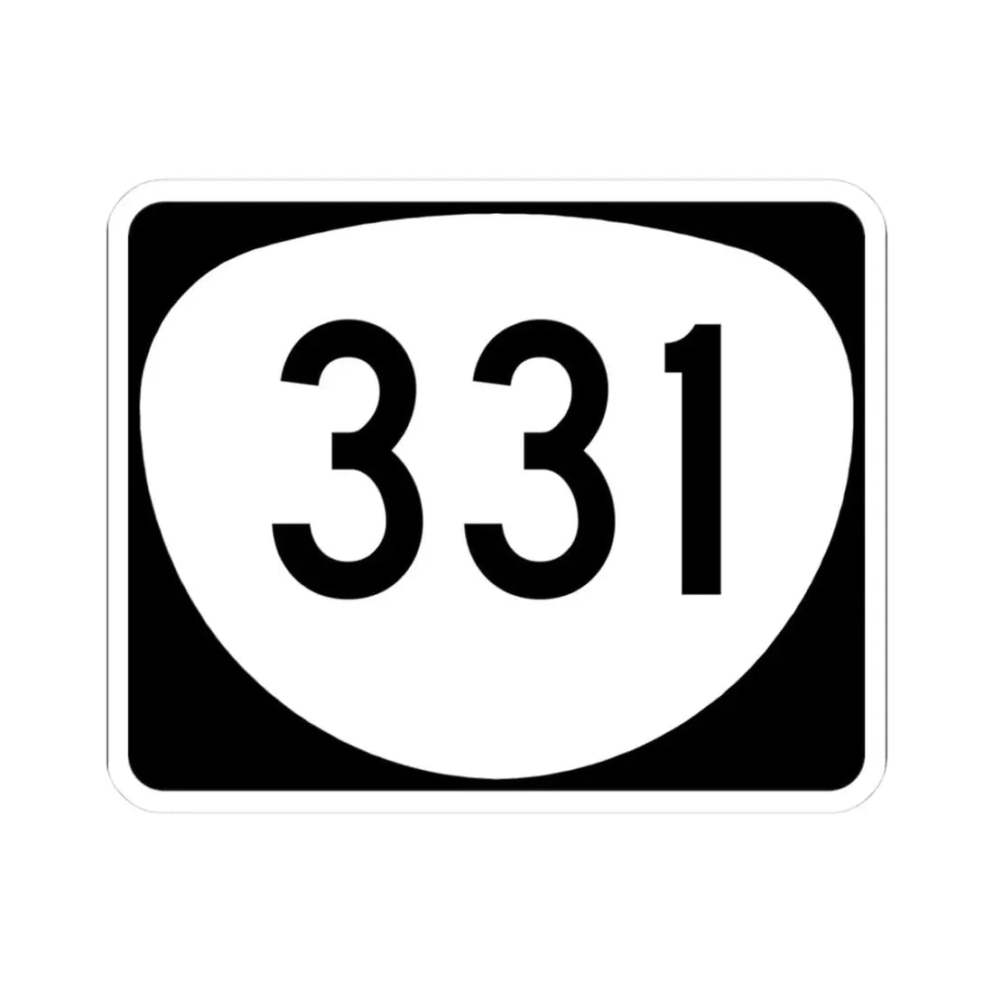 OR 331 (Oregon) (Road Sign) STICKER Vinyl Kiss-Cut Decal 3 Inch White - The Sticker Space