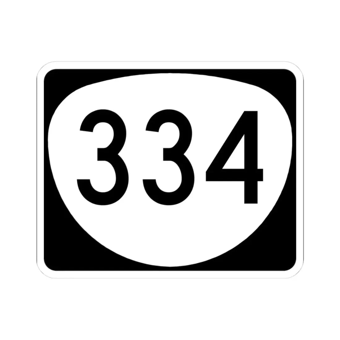 OR 334 (Oregon) (Road Sign) STICKER Vinyl Kiss-Cut Decal 3 Inch White - The Sticker Space