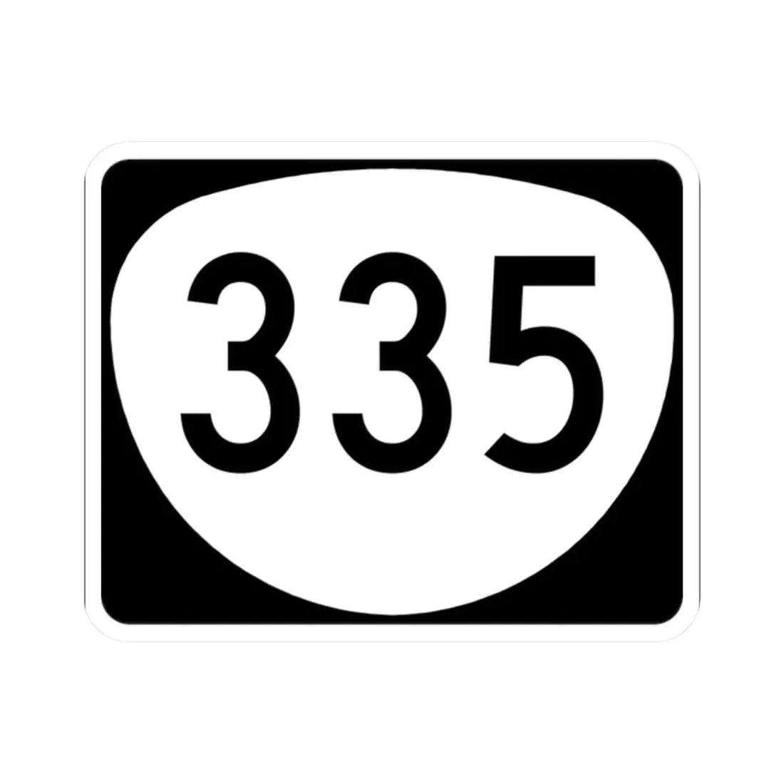 OR 335 (Oregon) (Road Sign) STICKER Vinyl Kiss-Cut Decal 2 Inch White - The Sticker Space