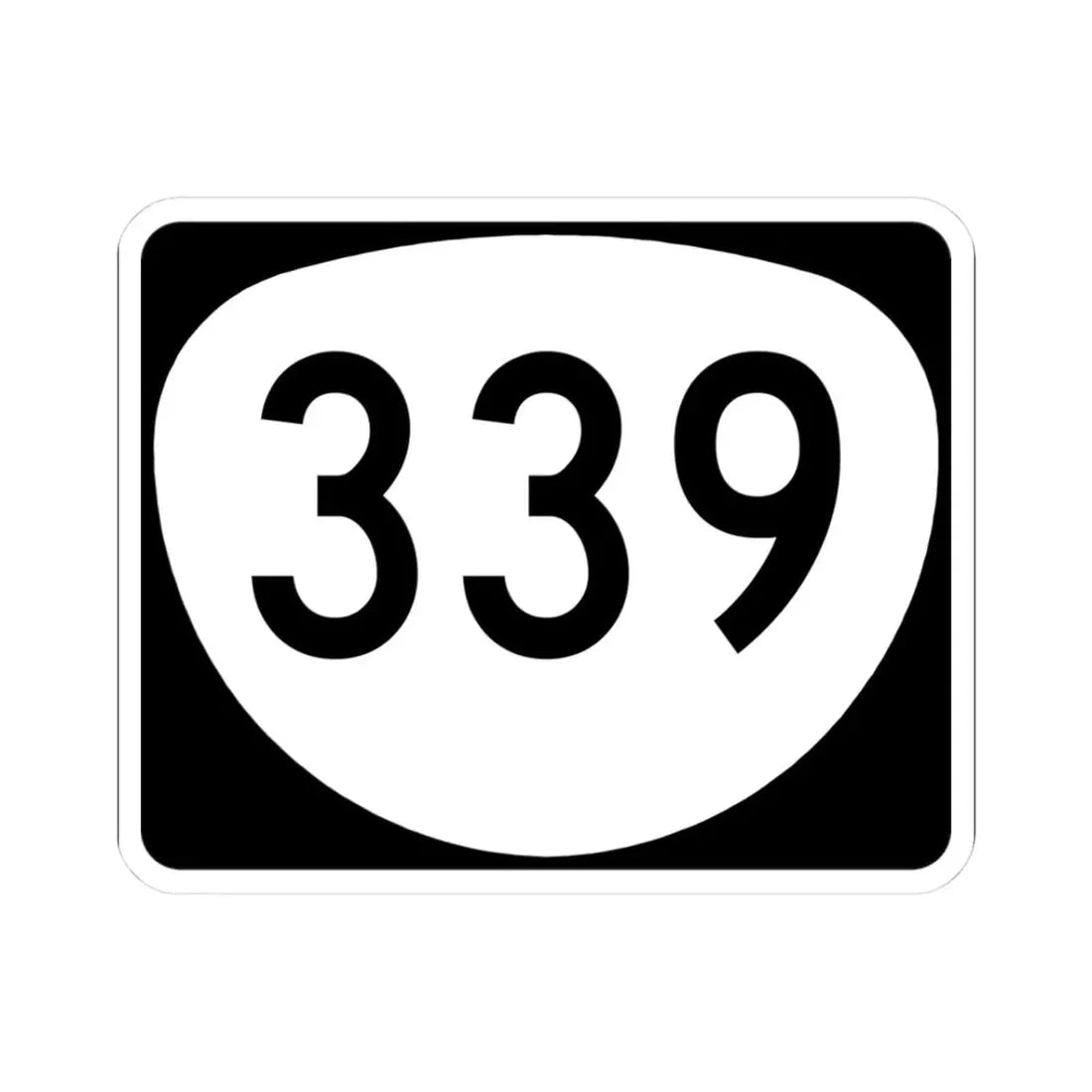 OR 339 (Oregon) (Road Sign) STICKER Vinyl Kiss-Cut Decal 3 Inch White - The Sticker Space