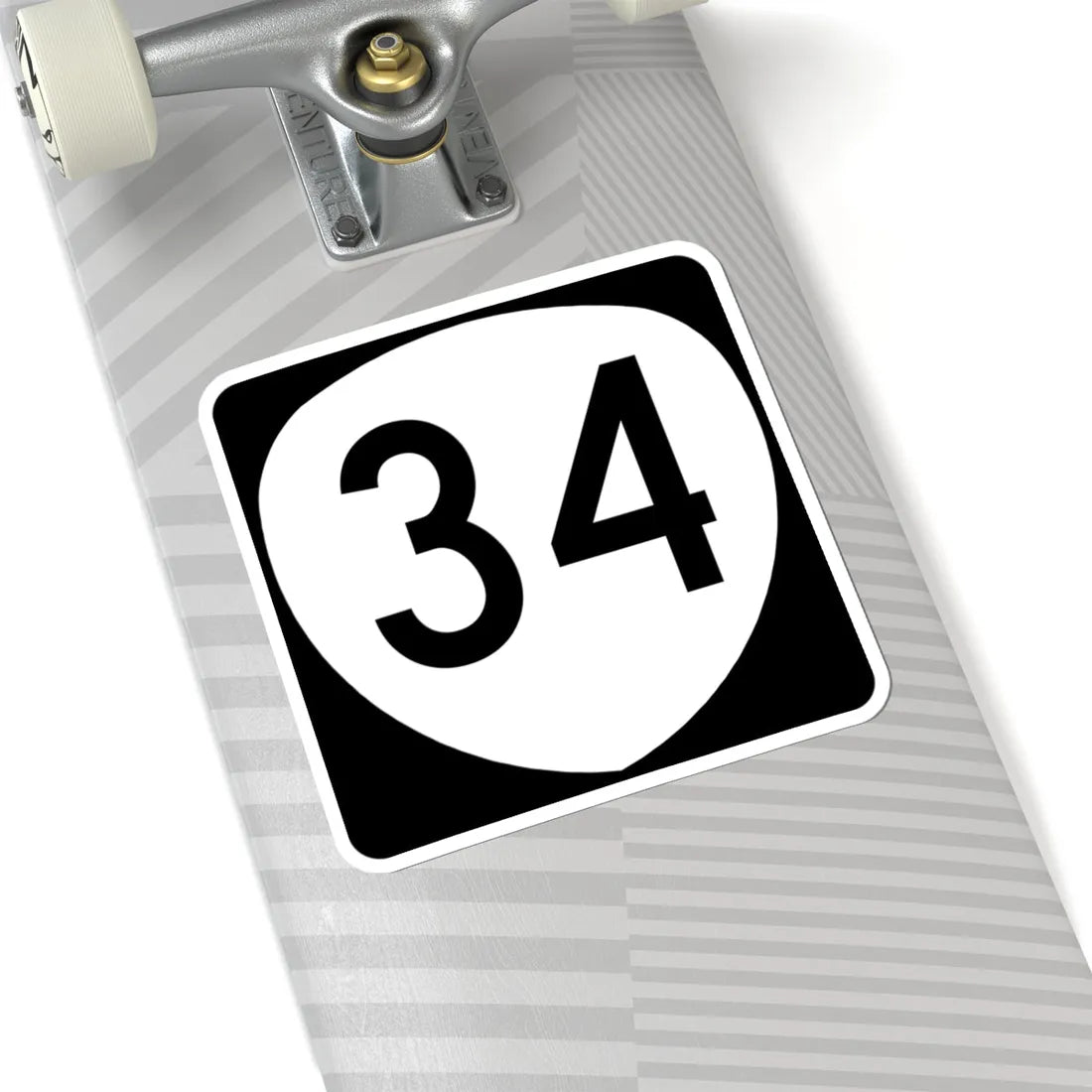 OR 34 (Oregon) (Road Sign) STICKER Vinyl Kiss-Cut Decal - The Sticker Space