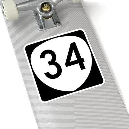 OR 34 (Oregon) (Road Sign) STICKER Vinyl Kiss-Cut Decal - The Sticker Space