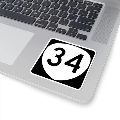 OR 34 (Oregon) (Road Sign) STICKER Vinyl Kiss-Cut Decal - The Sticker Space