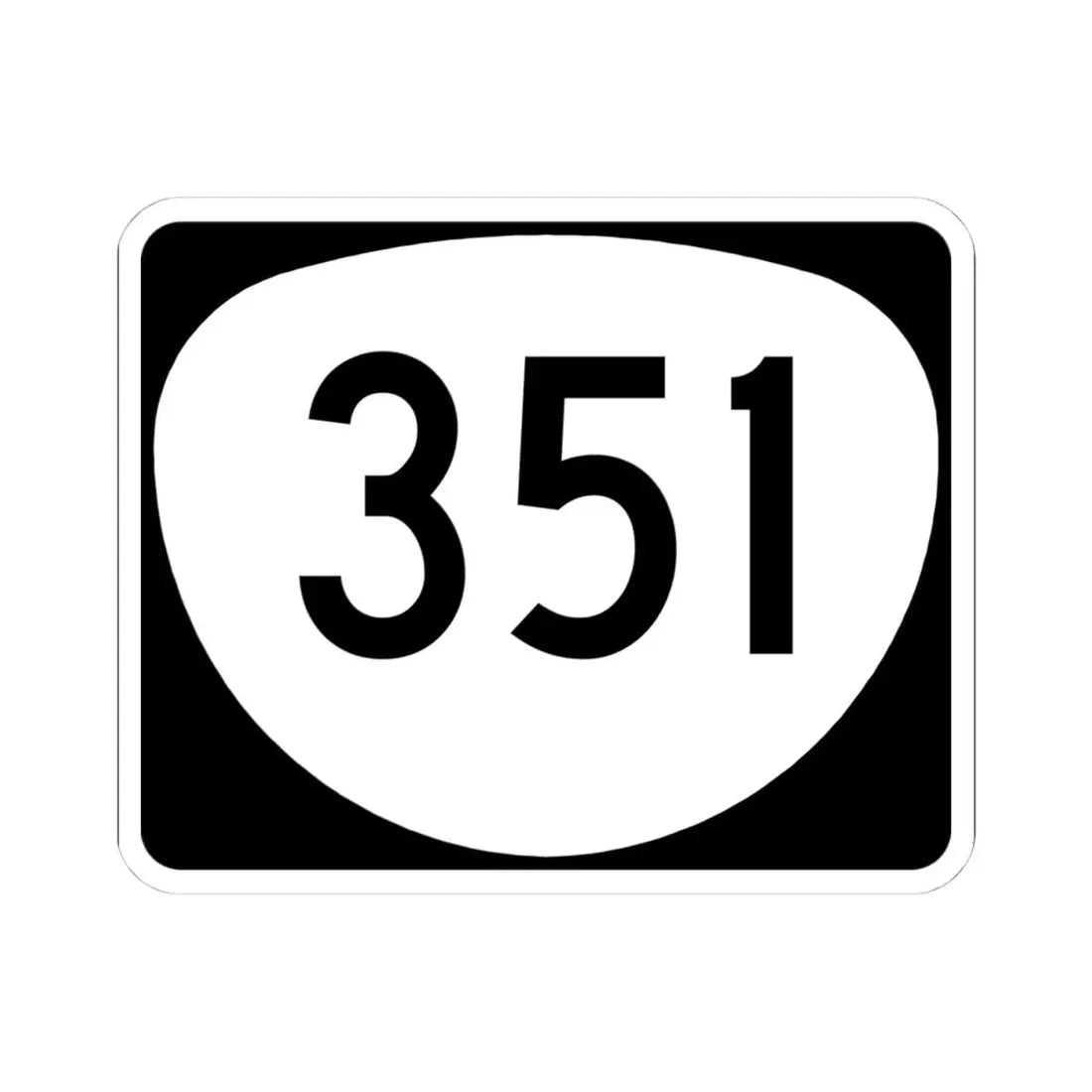 OR 351 (Oregon) (Road Sign) STICKER Vinyl Kiss-Cut Decal 4 Inch White - The Sticker Space