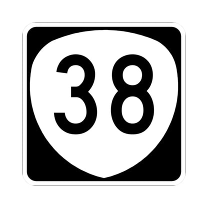 OR 38 (Oregon) (Road Sign) STICKER Vinyl Kiss-Cut Decal 2 Inch White - The Sticker Space