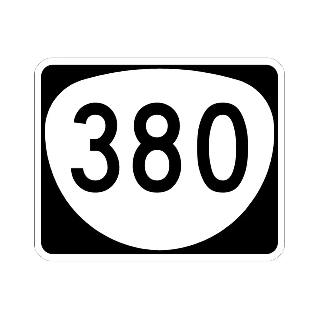 OR 380 (Oregon) (Road Sign) STICKER Vinyl Kiss-Cut Decal 4 Inch White - The Sticker Space
