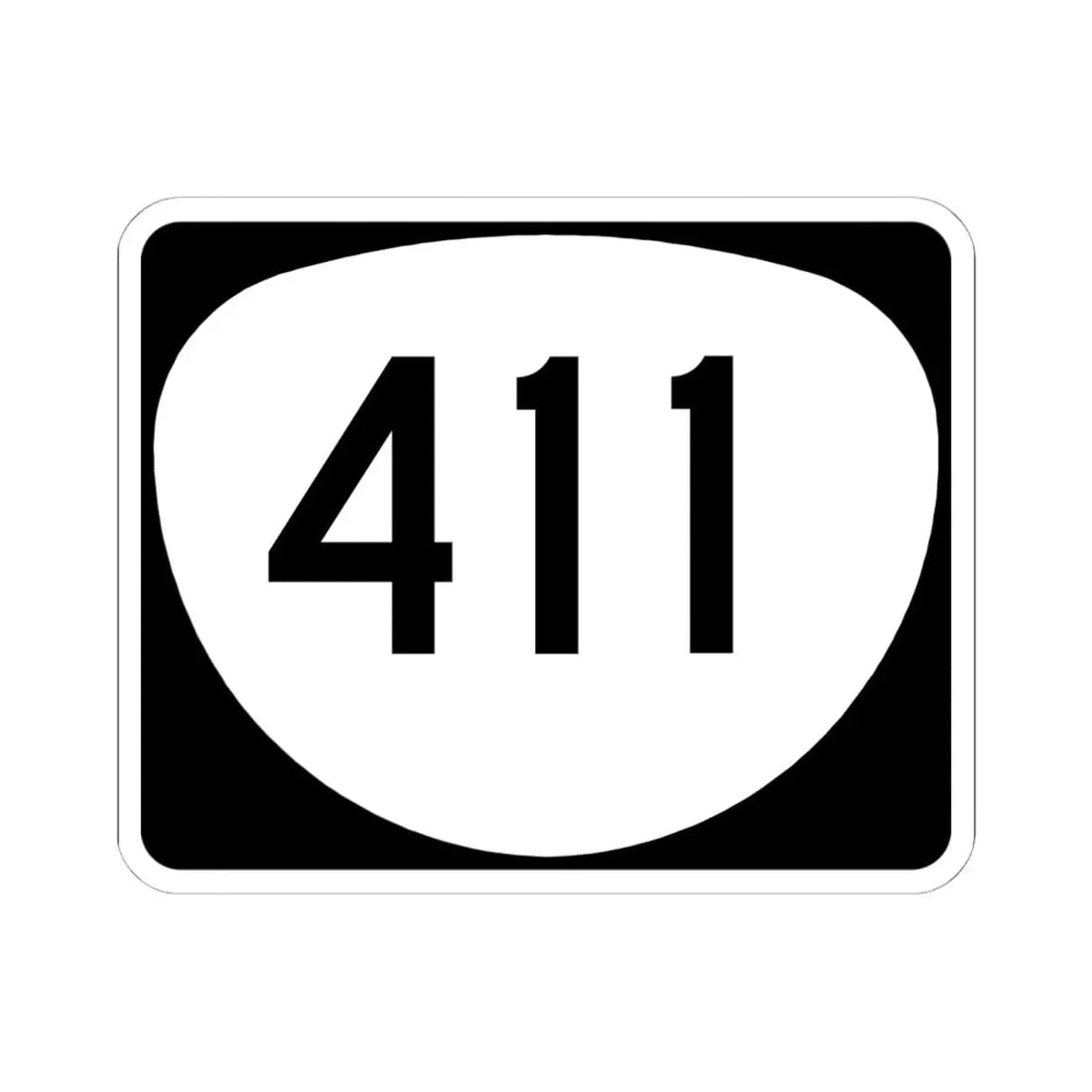 OR 411 (Oregon) (Road Sign) STICKER Vinyl Kiss-Cut Decal 6 Inch White - The Sticker Space