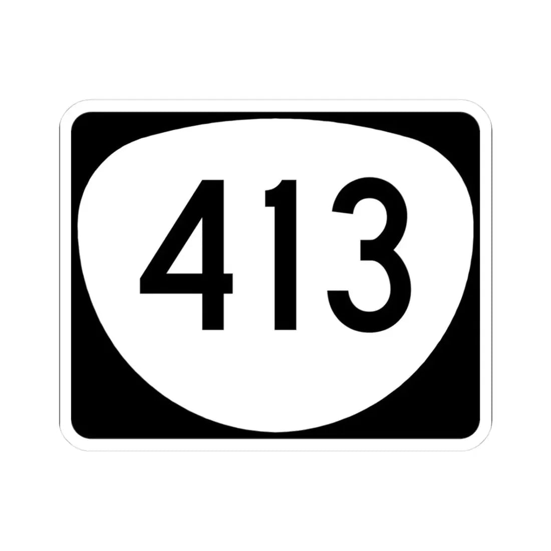 OR 413 (Oregon) (Road Sign) STICKER Vinyl Kiss-Cut Decal 3 Inch White - The Sticker Space