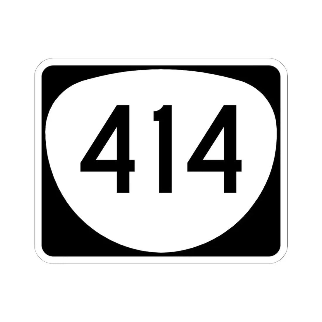 OR 414 (Oregon) (Road Sign) STICKER Vinyl Kiss-Cut Decal 6 Inch White - The Sticker Space