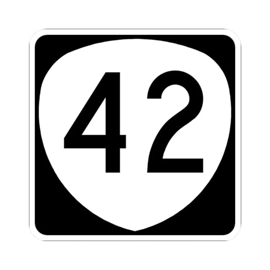OR 42 (Oregon) (Road Sign) STICKER Vinyl Kiss-Cut Decal 2 Inch White - The Sticker Space