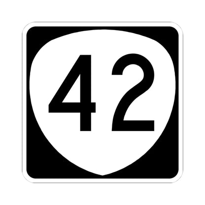 OR 42 (Oregon) (Road Sign) STICKER Vinyl Kiss-Cut Decal 4 Inch White - The Sticker Space
