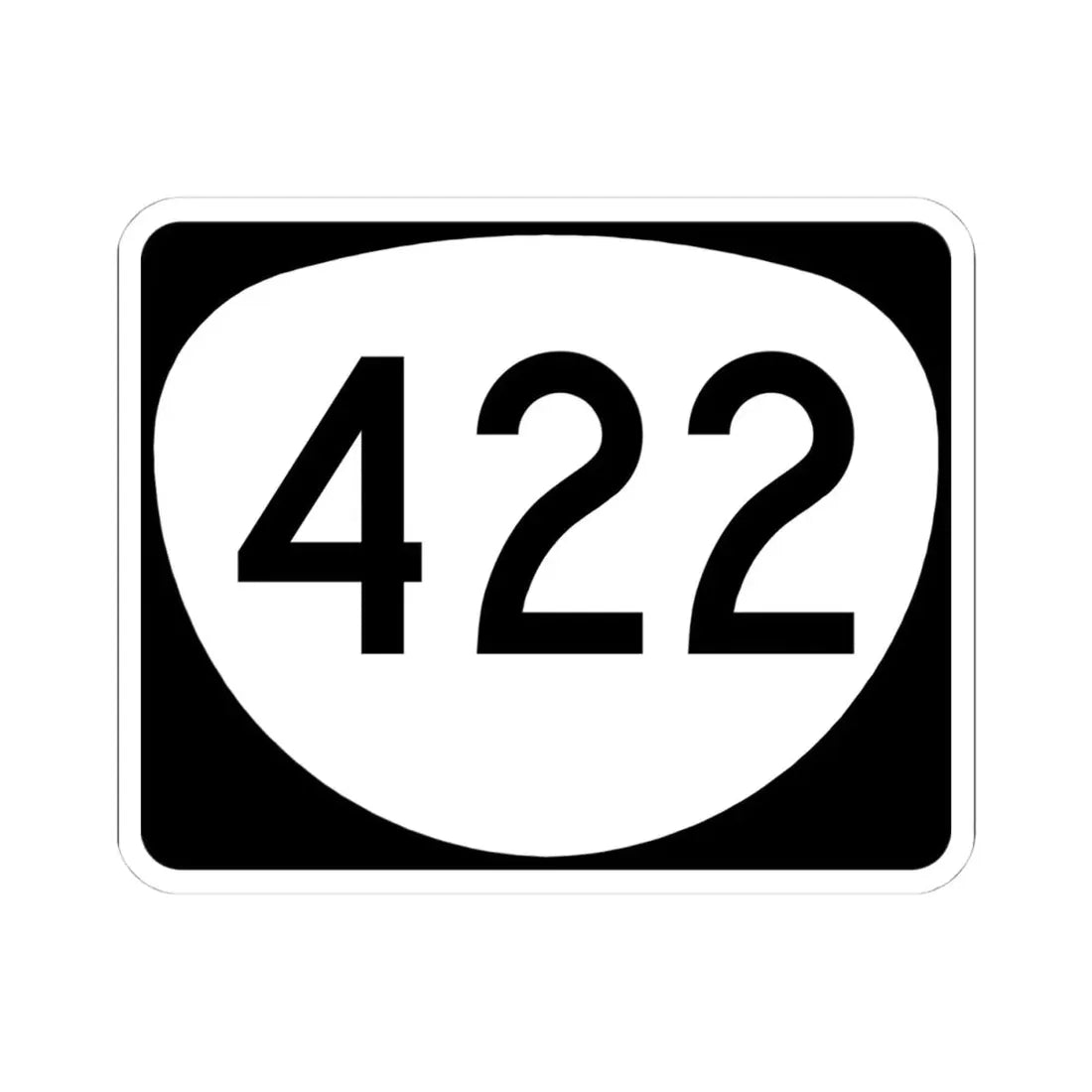 OR 422 (Oregon) (Road Sign) STICKER Vinyl Kiss-Cut Decal 4 Inch White - The Sticker Space