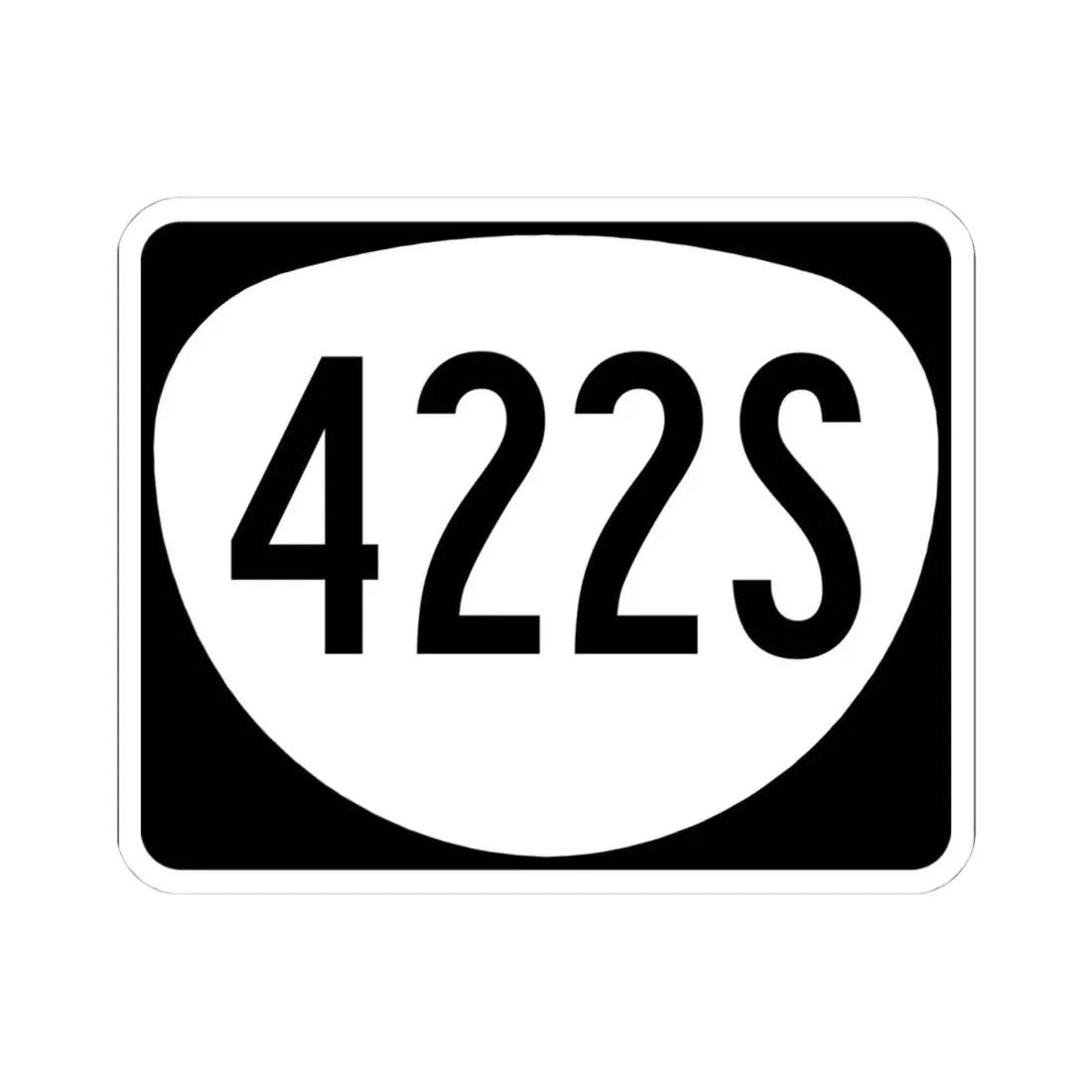 OR 422S (Oregon) (Road Sign) STICKER Vinyl Kiss-Cut Decal 4 Inch White - The Sticker Space
