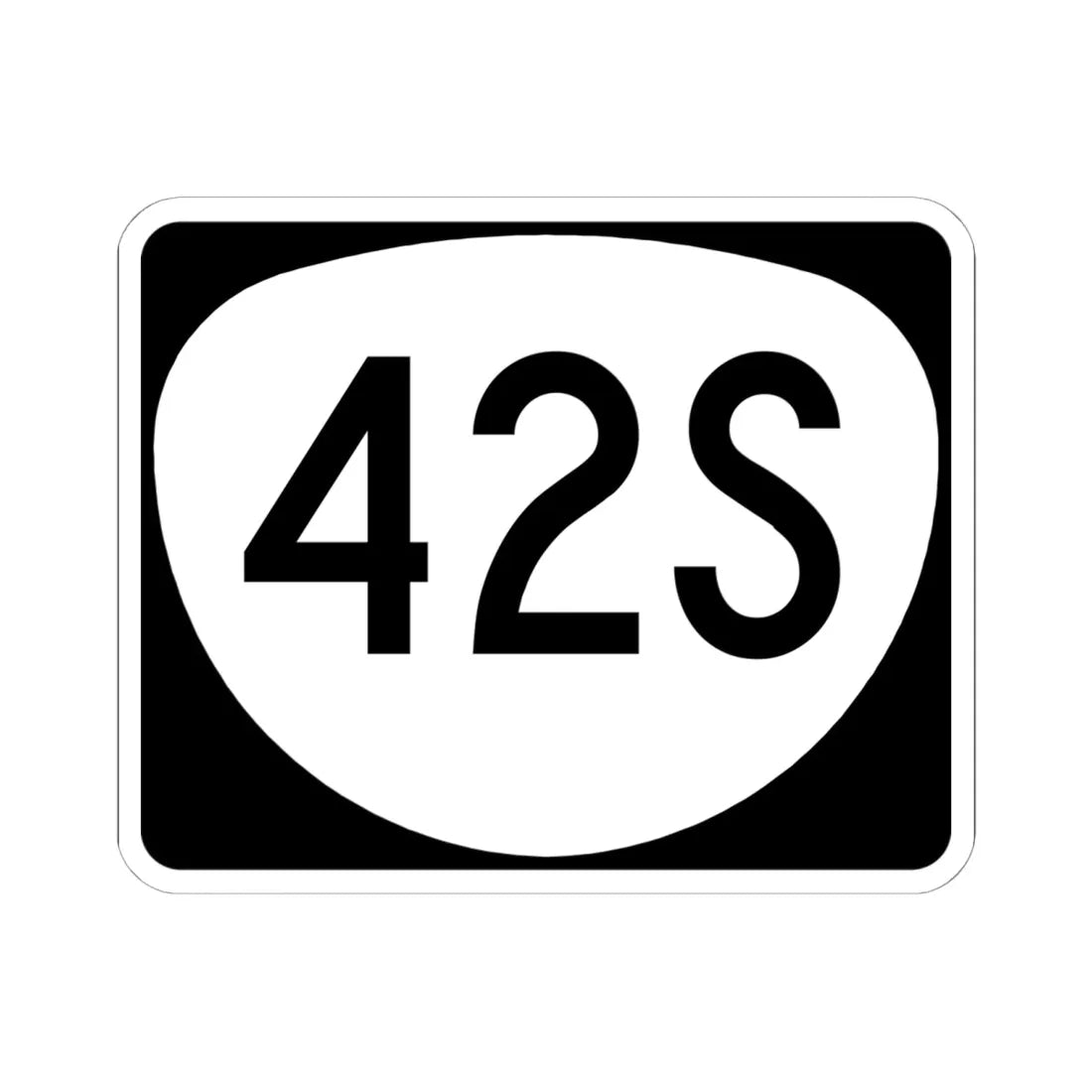 OR 42S (Oregon) (Road Sign) STICKER Vinyl Kiss-Cut Decal 6 Inch White - The Sticker Space
