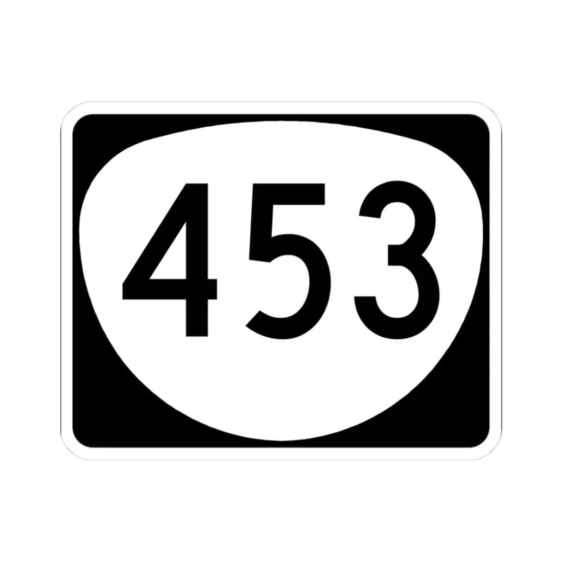 OR 453 (Oregon) (Road Sign) STICKER Vinyl Kiss-Cut Decal 3 Inch White - The Sticker Space
