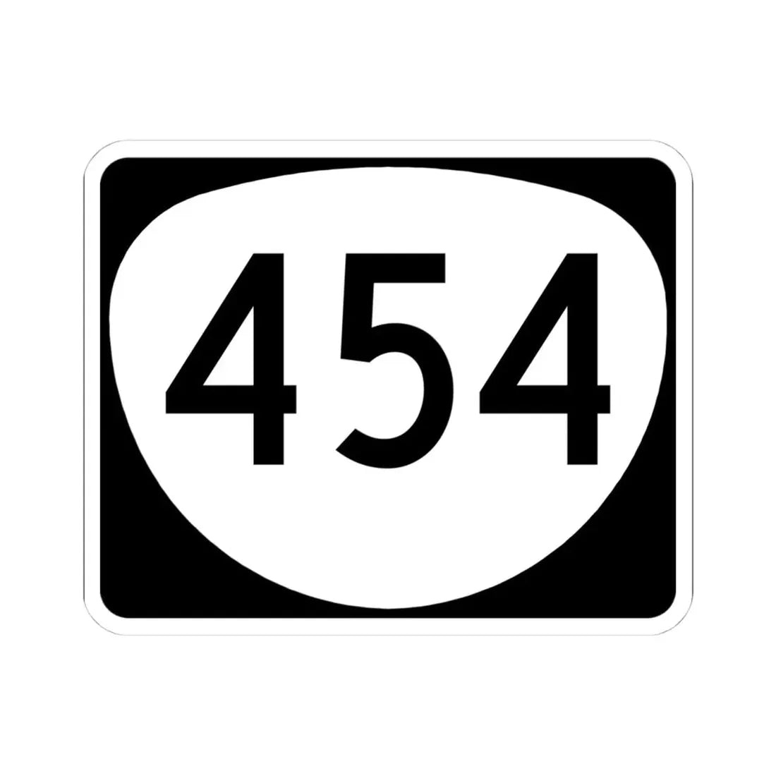 OR 454 (Oregon) (Road Sign) STICKER Vinyl Kiss-Cut Decal 4 Inch White - The Sticker Space