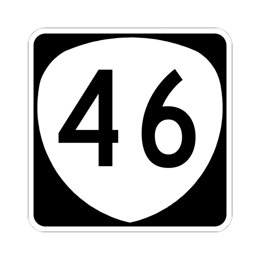 OR 46 (Oregon) (Road Sign) STICKER Vinyl Kiss-Cut Decal 6 Inch White - The Sticker Space