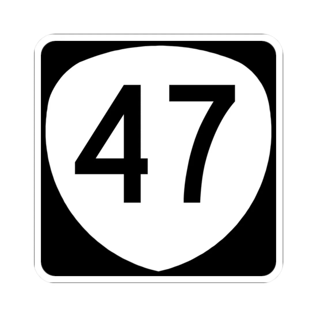 OR 47 (Oregon) (Road Sign) STICKER Vinyl Kiss-Cut Decal 2 Inch White - The Sticker Space