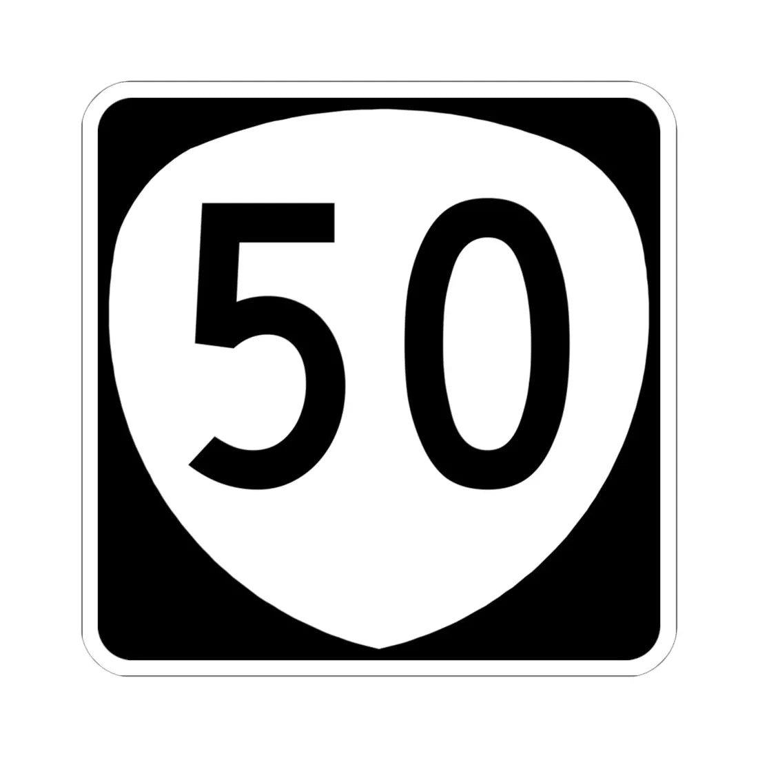 OR 50 (Oregon) (Road Sign) STICKER Vinyl Kiss-Cut Decal 6 Inch White - The Sticker Space